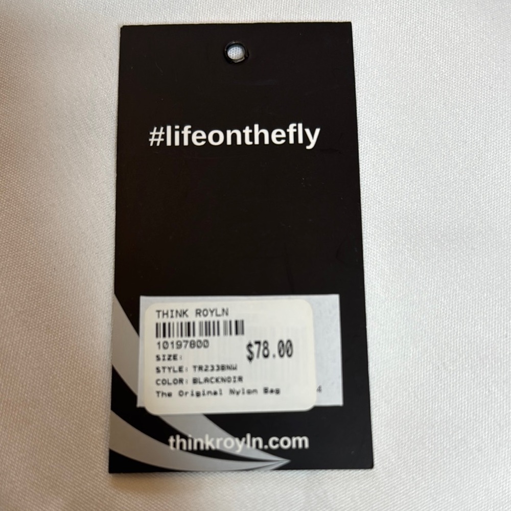 Think Royln Black Crossbody Bag with Striped Strap - Picture 4 of 5